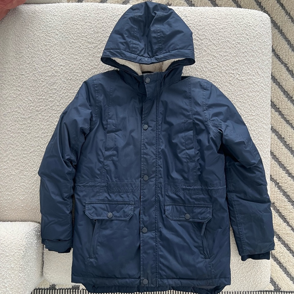 Lands End Kids Parka Navy Blue Size 14-16
